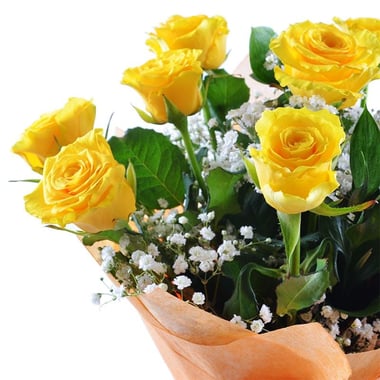 Цветы поштучно желтые розы Буковель