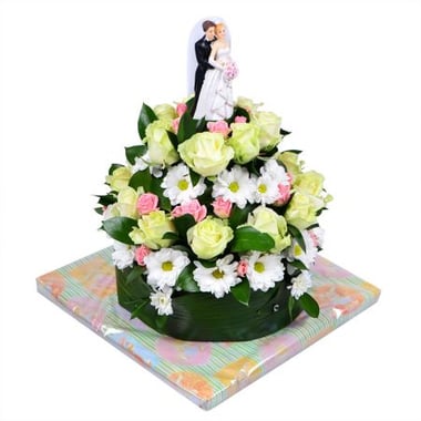 Свадебный цветочный торт Киев