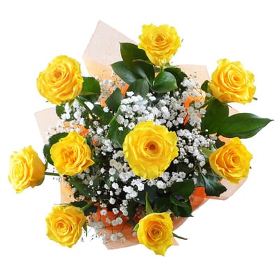 Цветы поштучно желтые розы Васильков