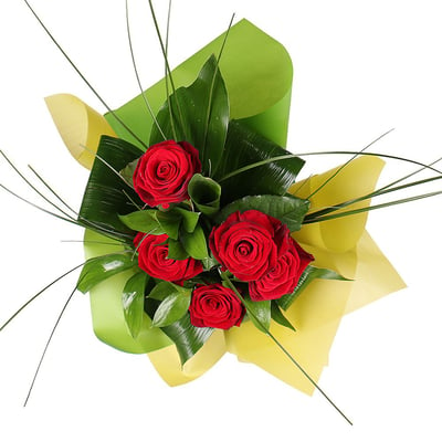 5 червоних троянд + Raffaello Сімферополь