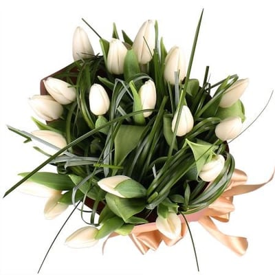 Самой нежной 19 белых тюльпанов Симферополь