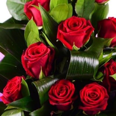Букет 11 красных роз Риллюкс ля Пап
