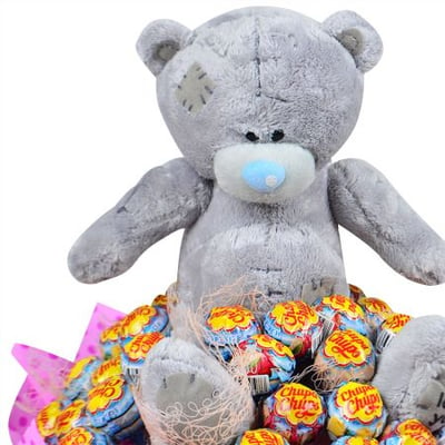 Lollipop bouquet with teddy Kiev