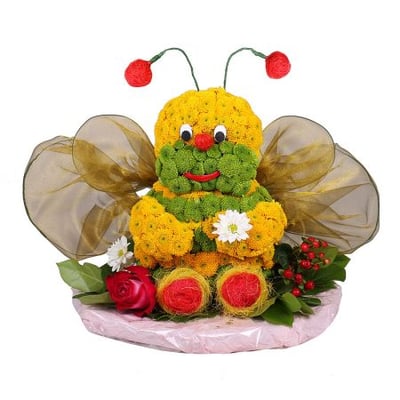 Игрушка из цветов - Пчелка Киев