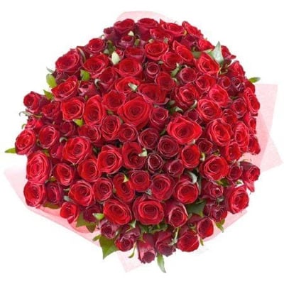 101 алая роза 60 см Абовян
