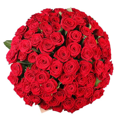 101 красная роза Гран-При Помошная