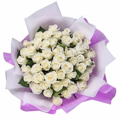 51 белая роза Алматы