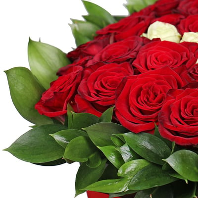 Розы 51 шт в коробке 'С любовью' Мариуполь