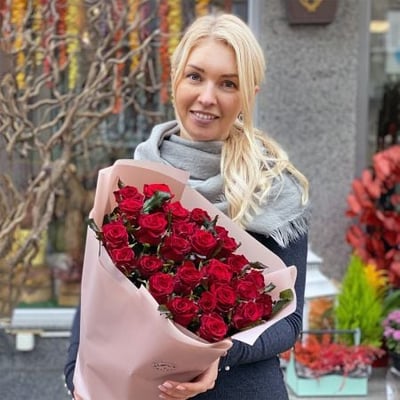 Акция! 25 красных роз Киев