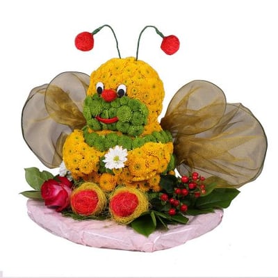 Игрушка из цветов - Пчелка Киев