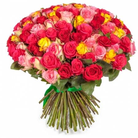 Разноцветные розы 101 шт Сан-Бенедетто-дель-Тронто