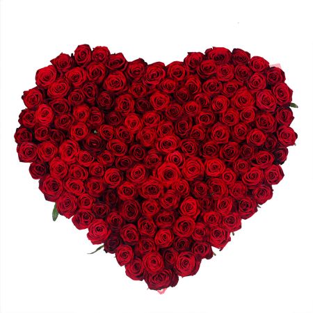 Сердце из роз (145 роз) Скодсборг
