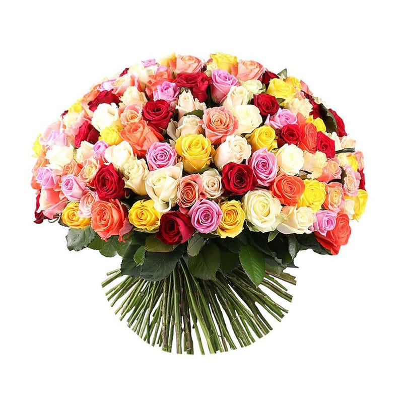 175 multi-colored roses 171366 грн