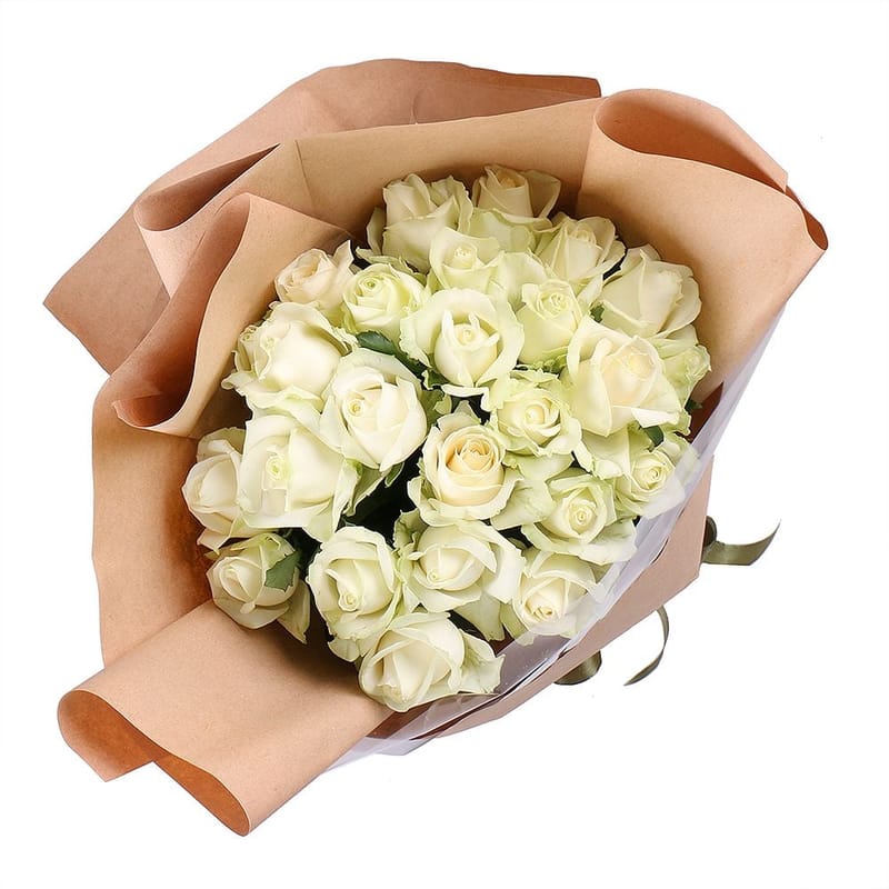 25 white roses craft 18070 грн