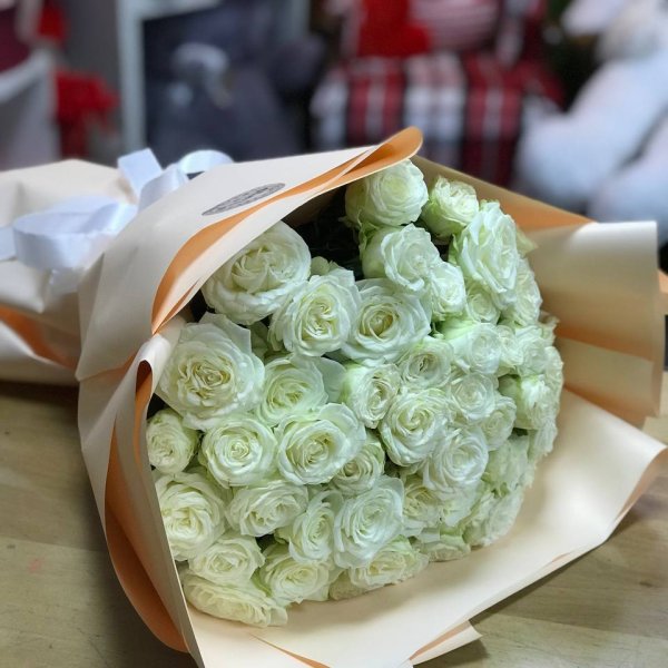 Promo! 51 white roses - Rende