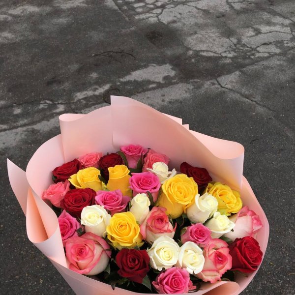 25 разноцветных роз - Костанай