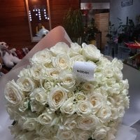 Букет 101 біла троянда