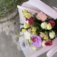 Букет 7 розовых роз