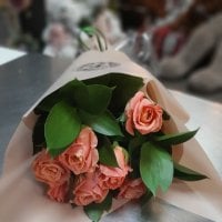 Букет 7 розовых роз