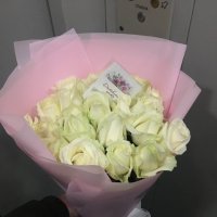 Акція! 25 білих троянд