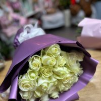 Bouquet 25 white roses - South Brisbane