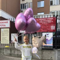 Foil pink heart balloon