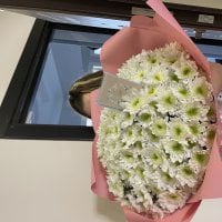 Белые хризантемы поштучно (ветка)