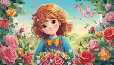 Girl with flowers in Kherson