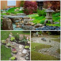 Сухой ручей на участке: украшаем сад в японском стиле
